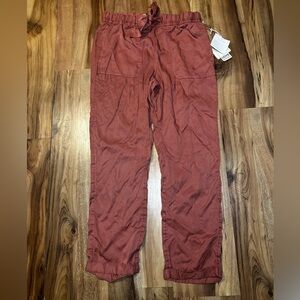 Cynthia Rowley Womens Medium Lyocell Pants Vintage Wash Elastic Drawstring NWT